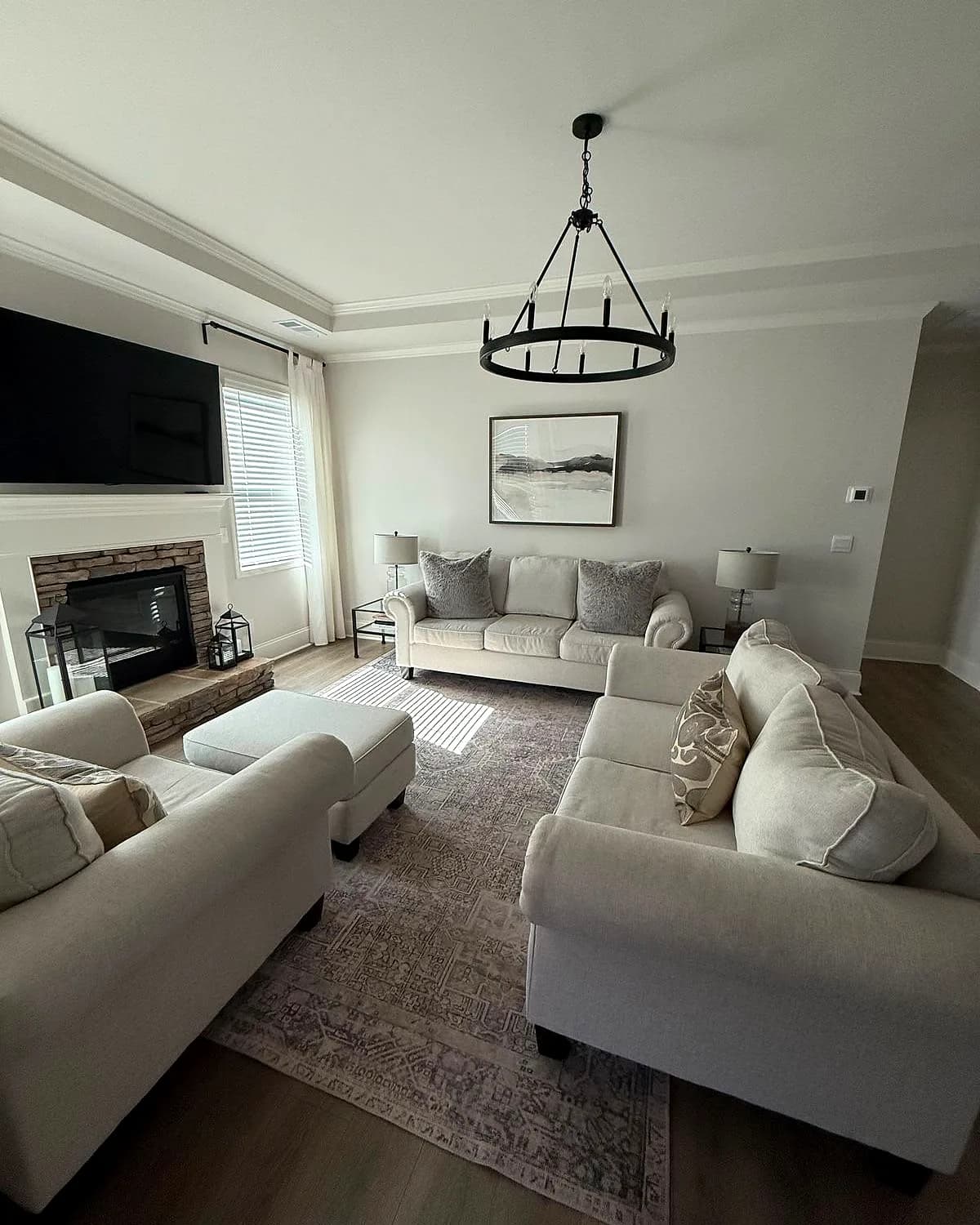 Cozy living room cleaned to detail